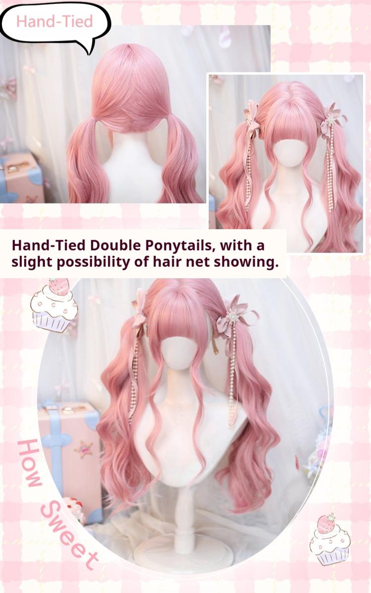 Dalao Home - Sweet Lolita Wig Double Ponytails - Long Wavy Wig Wig
