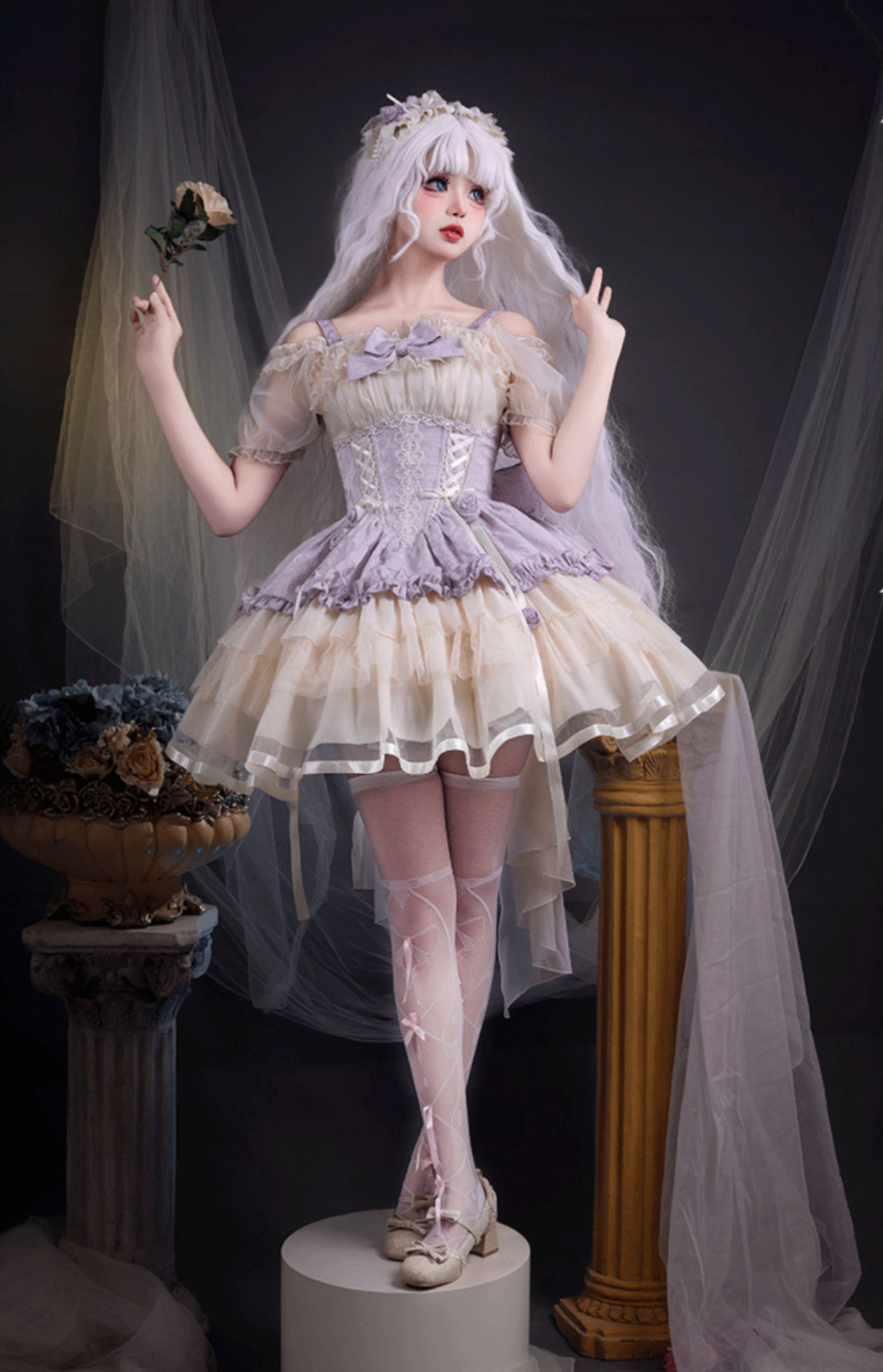 ZhiJinYuan - Time Waltz3 - Sweet Lolita Short Dress Ballet Style JSK - Lolita Fetch