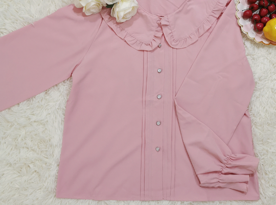 Niu Niu - Plus Size Lolita Blouse Long Sleeve - Shirt Innerwear