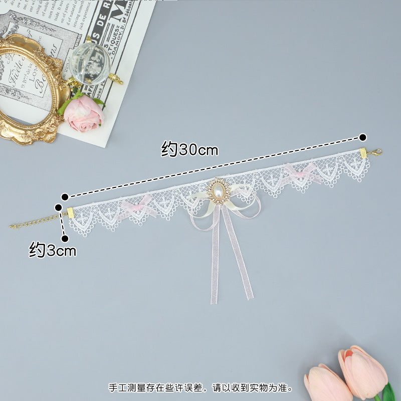 Fairy Lace Flower Choker - Lace-up Sweet Girl Clavicle Chain - Lolita Fetch