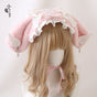 White Pink Lop Rabbit Headband