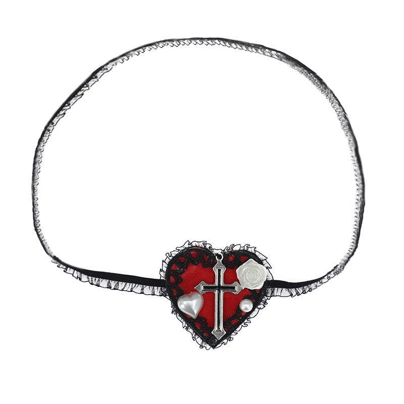 Dark Gothic Cross Eye Mask - Lolita JK Comic Con Cosplay Small Accessories