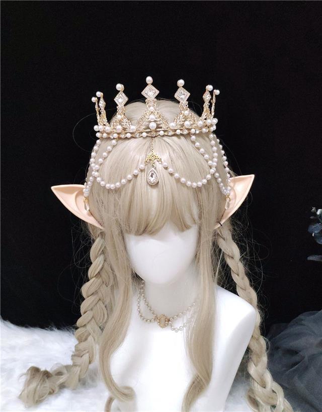 Christmas Lolita Rhinestone Crown - Alloy Super Fairy Headpiece - Brid
