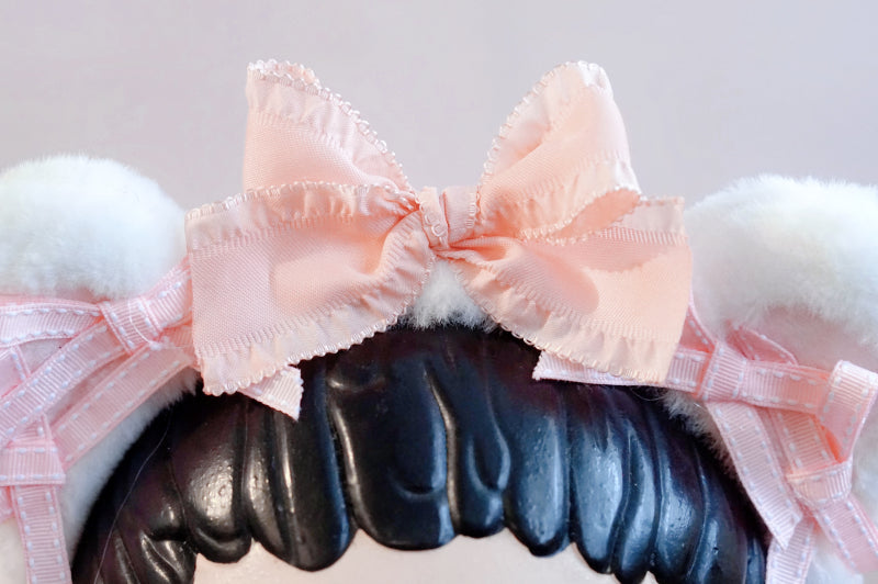 Original Handmade Bear Ear Bowknot Plush Headband Lolita Brown Japanese Korean Style