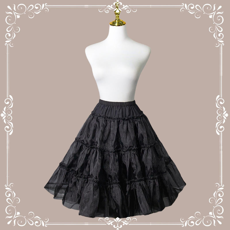 Aurora&Ariel - A Line Daily Wear - 60 cm cotton-lined organza petticoat