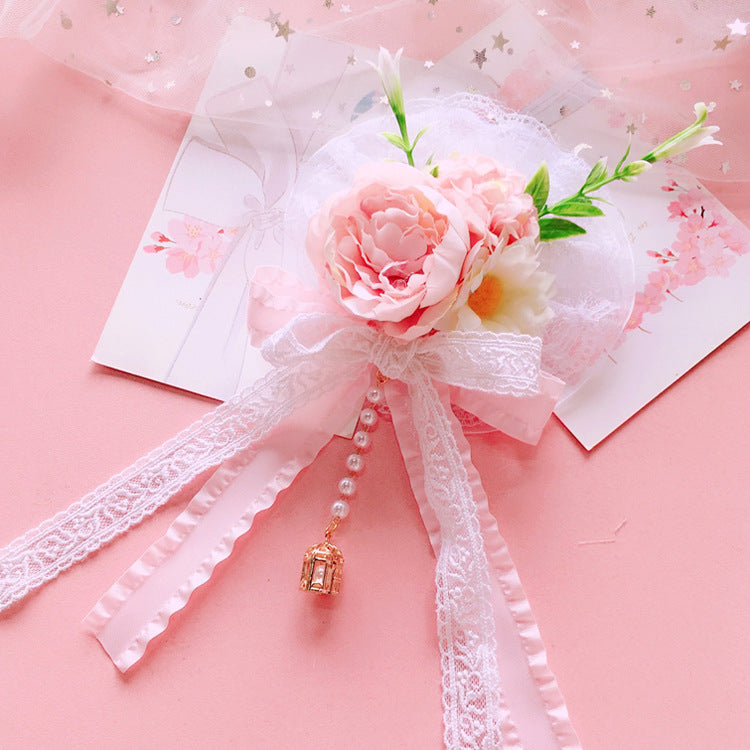 Christmas Lolita Element Gorgeous Hanamaru Fairy Hair Clip Lolita Style Hair Accessory Hanamaru Tea Party Small Item