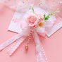 Pink Flower Bow Side Clip