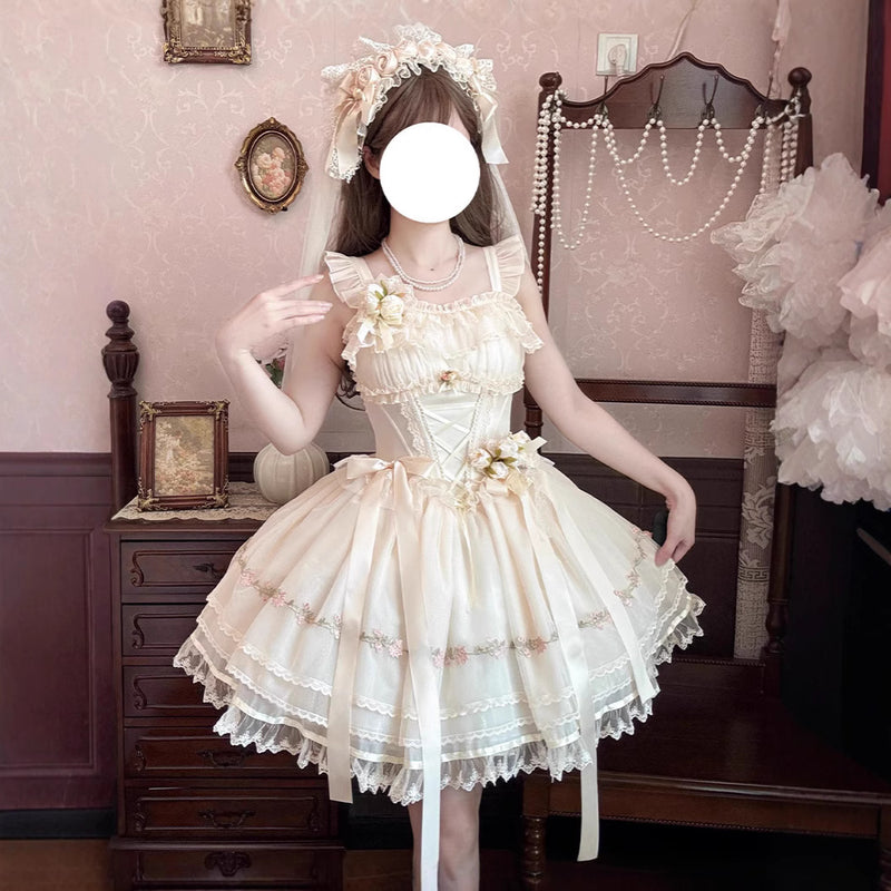 ZhiJinYuan Misty Champagne Summer OP Dress