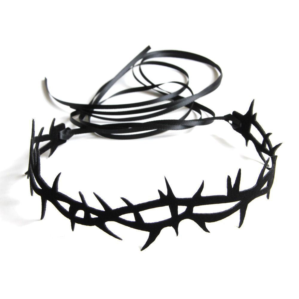 Lolita Punk Gothic Court Dark Thorn Rose Choker Necklace Collar Subculture Retro Accessories - Lolita Fetch