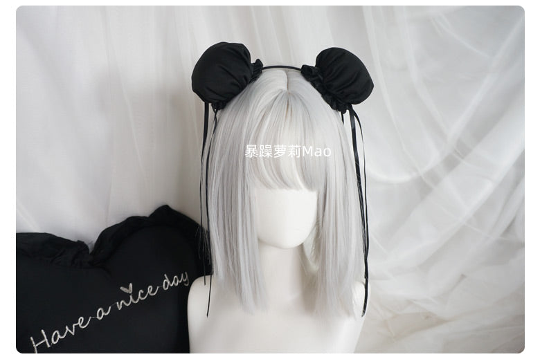 Handmade Chinese Style Hair Accessories Chun Li Kung Fu Bun Hair Clip National Style Hairpin Spicy Girl Hair Ornament Pom Pom Headband Lolita - Lolita Fetch