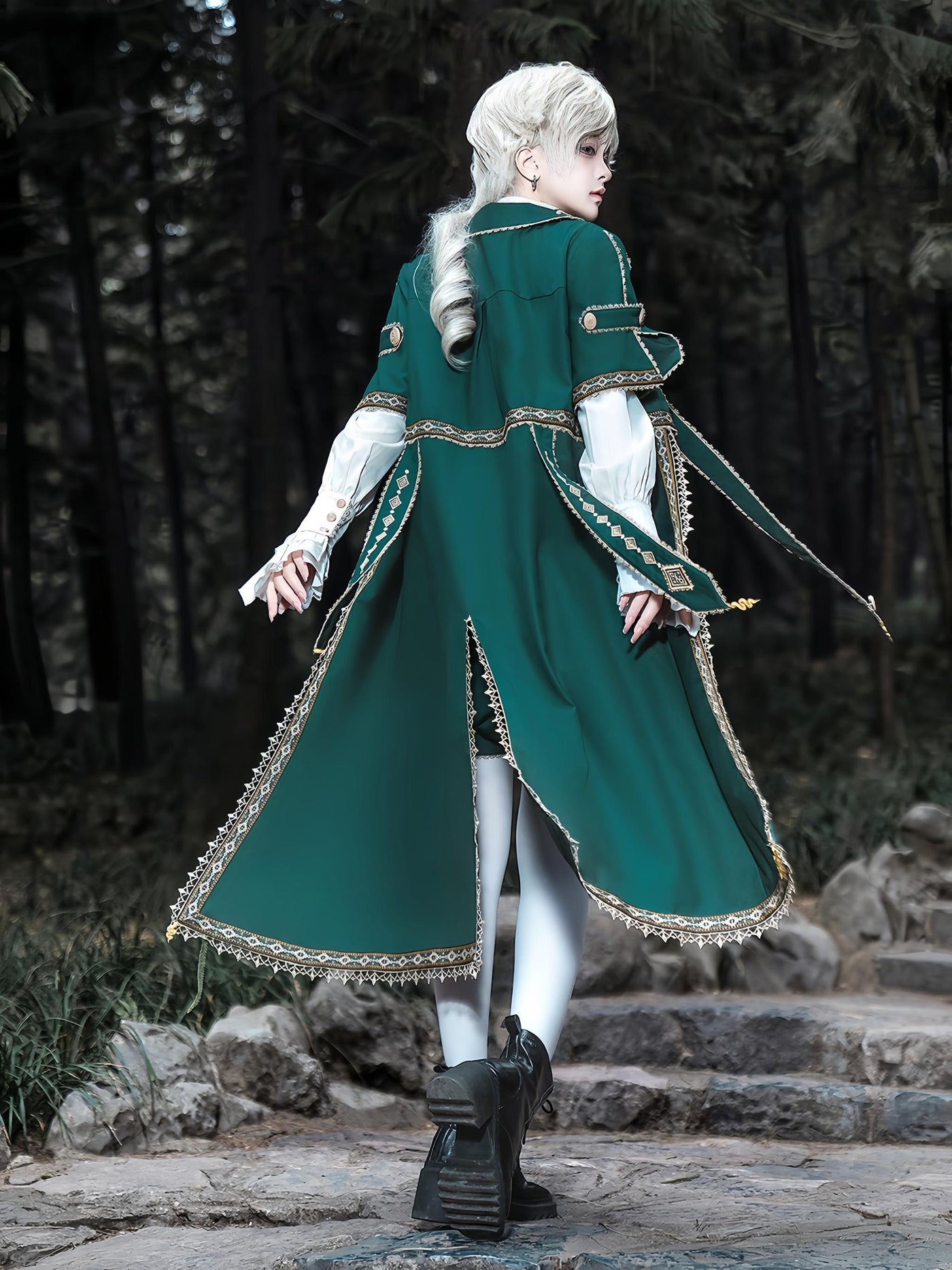 Letters from Unknown Star - Divine Envoy - Ouji Lolita Shorts Suit Military Lolita Coat and Shirt