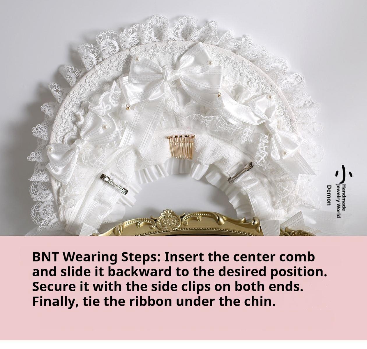 Xiaogui - Sweet Lolita Headdress, Lace & Bow - Headwear