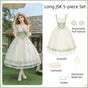 Long JSK 5-piece Set (long JSK + sleeves + hairband + hanamaru head veil + choker) / S