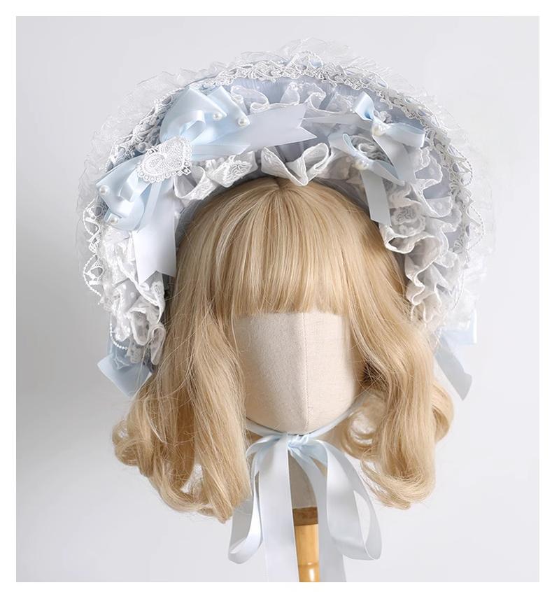 Xiaogui - Blue Sweet Lolita Lace Hair - Accessory Headwear
