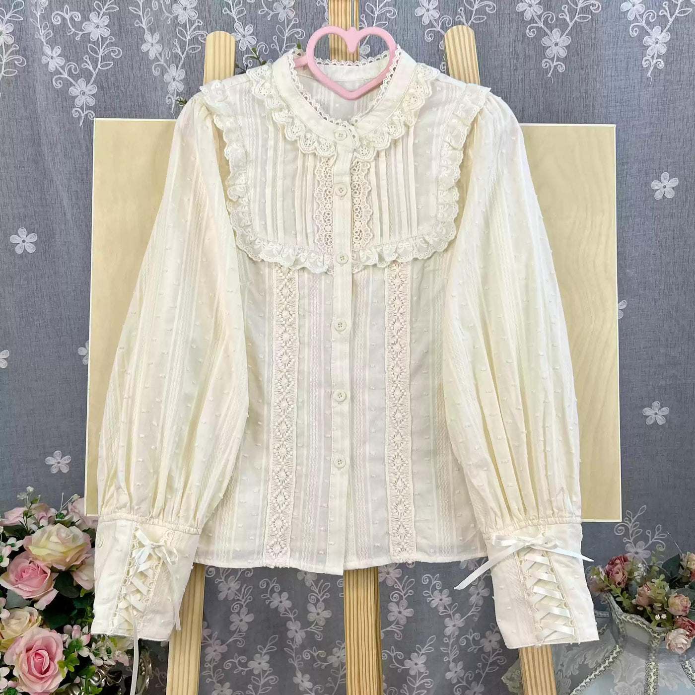 DMFS Lolita - Sweet Lolita Blouse Cotton Summer - Short Sleeve Shirt Innerwear