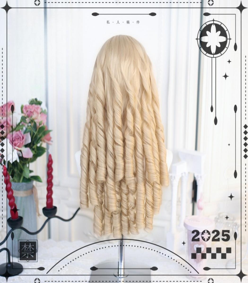 Dalao Home - 50-55 CM Lolita Wig with Retro - Roman Curls Wig
