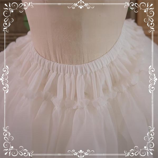 Aurora&Ariel - Super Puffy A-Line - Lolita petticoat with 18-inch length, organza layers, cotton waistband