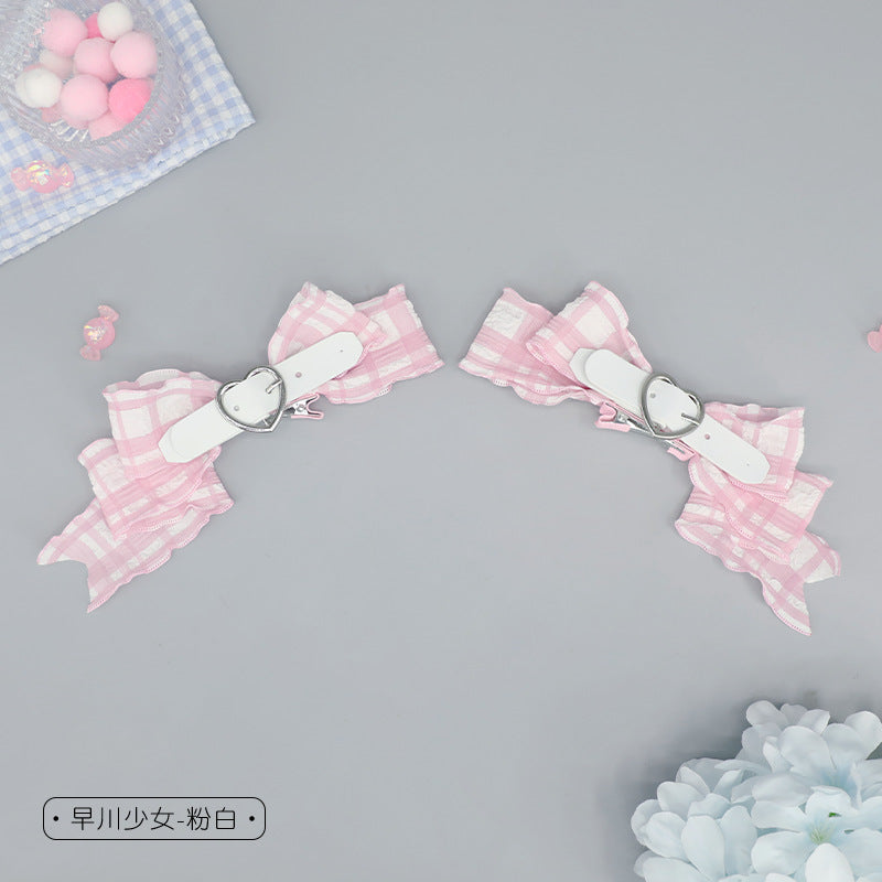 Dark Sweet Cool JK Lolita Hairpin - Comic Con Cute Sweetheart Bow Ornament - Lolita Fetch