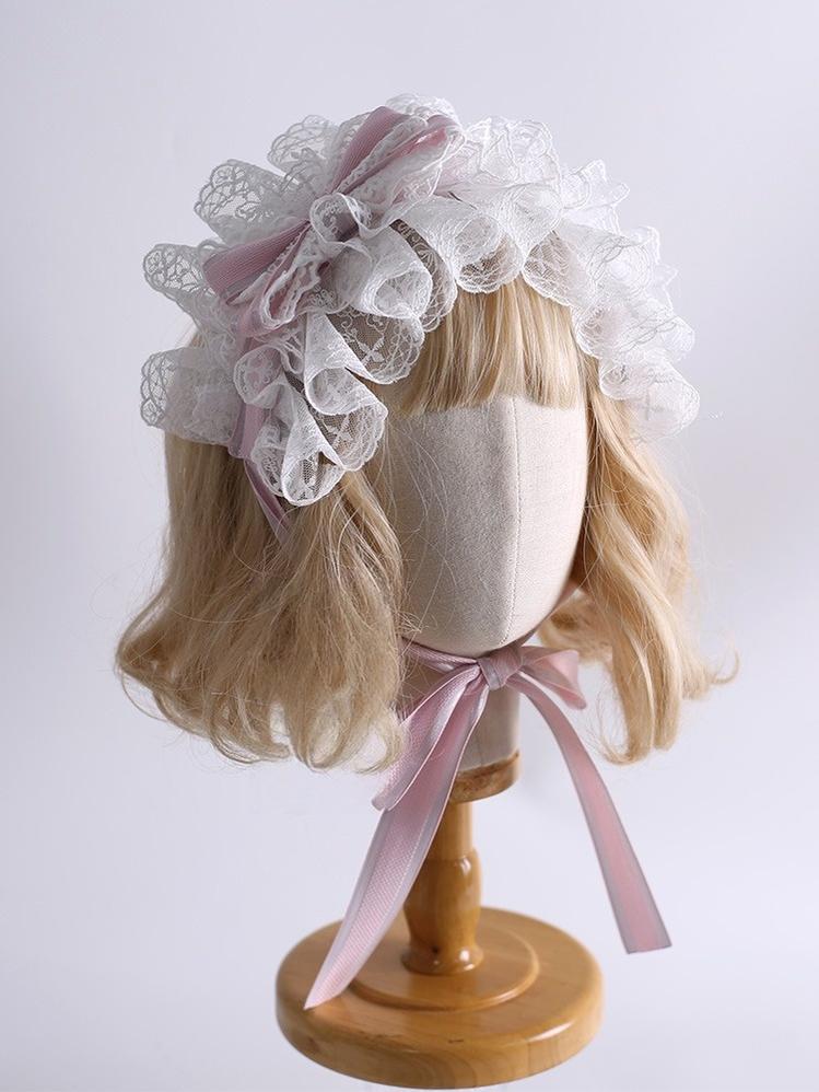 Xiaogui - Sweet Lolita Lace Headdress - Detachable Flower Headwear