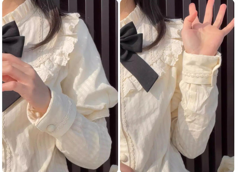 Rich Girl - Elegant Lolita Blouse and Skirt, Detachable Sleeves (L M S XL) 8152:833030