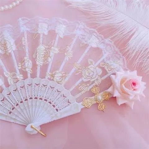 1st Anniversary - Rose Nocturne - Gothic Lace Folding Fan - product image 11