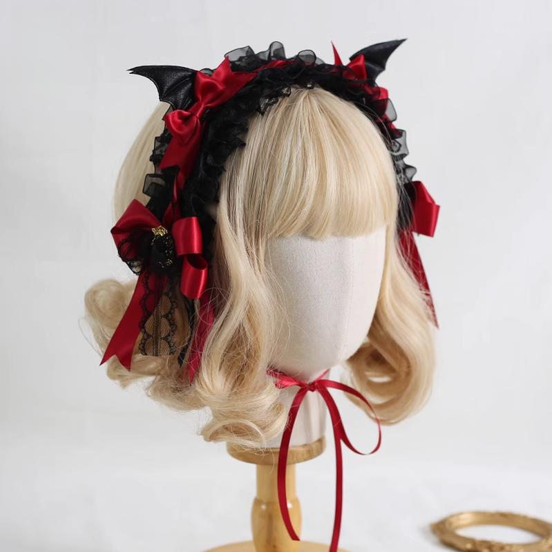 Xiaogui - Halloween Gothic Lolita Hairband - Detachable Devil Wings Headwear