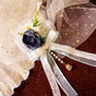 Blue Flower Bow Side Clip