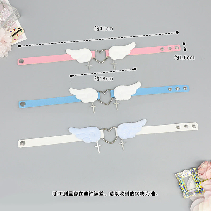 Original Redemption Watercolor Angel Leg Ring & Choker - Y2K Punk Hot Girl - Lolita Fetch