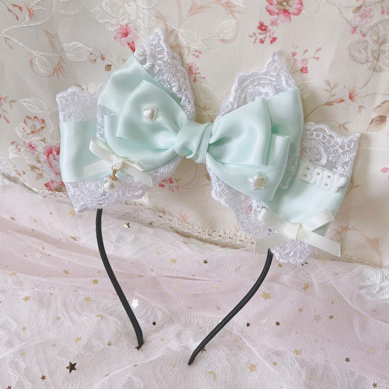 Cream Baby Original Sweet Spring Color Lolita Oversized Bow KC Bow Hair Clip Hair Accessory - Lolita Fetch