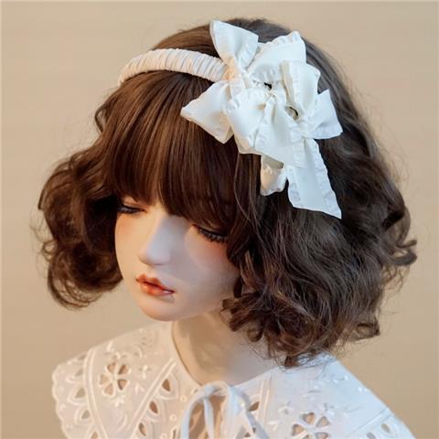 Original Handmade Bow Hairband Headband New Year Wine Red Lolita Ruched Headband