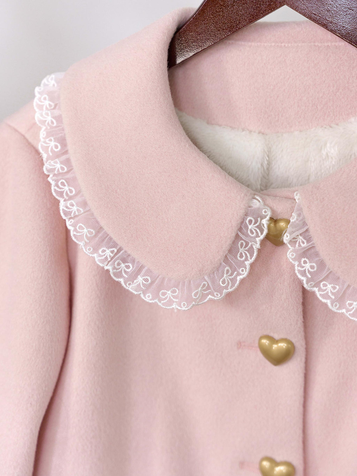 Dream Magic Box - Milk Puff - Sweet Lolita coat with a lace-trimmed Peter Pan collar - product detail 7