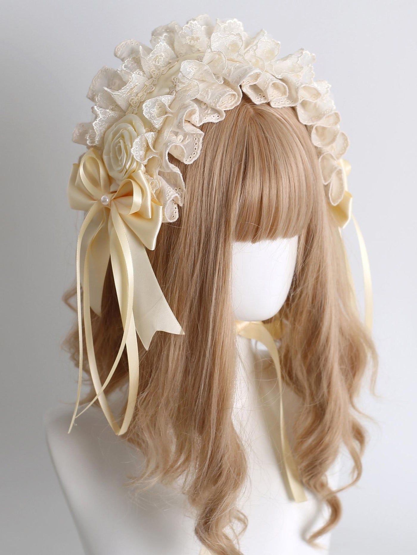Xiaogui - Lace Lolita Hairband - 2-in1 Bunny Ear Hairband Headwear