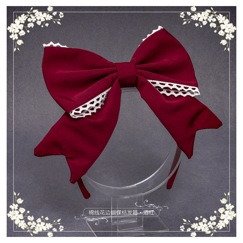 Japanese Lolita Hair Accessories for Women, Hair Clips, Lolita Hair Ornaments, Multi-color Bow Hairbands, Fresh and Sweet - Lolita Fetch