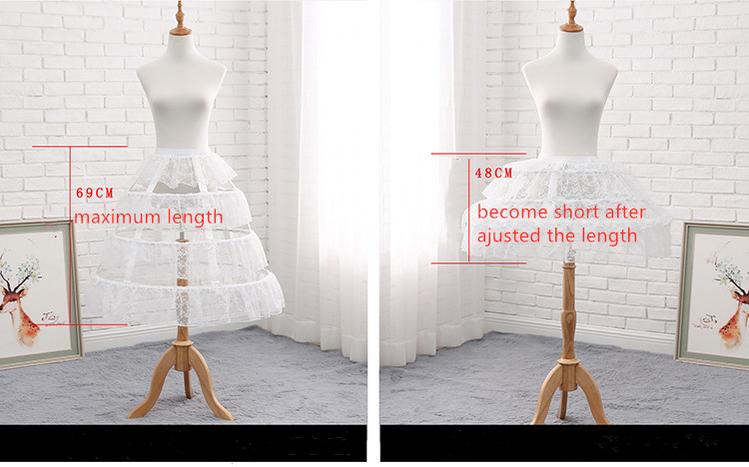 Manyiluo - Adjustable Hollowed-Out Cool - Adjustable Lace-Tulle Lolita Petticoat with Fishbone Hoops - product detail 9
