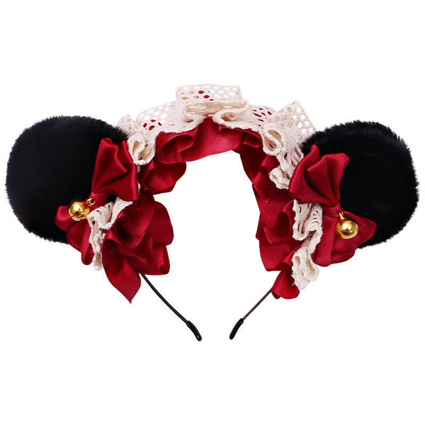 Lolita Lace Bear Ear Headband - Handmade Animal Ear Lolita Hair Accessory - Lolita Fetch