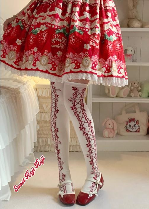 Roji Roji - Classic Lolita Socks Autumn - Mid-calf Cotton Socks Socks