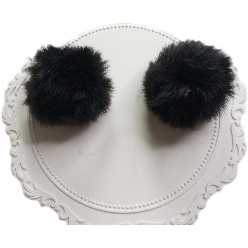 Handmade Chinese Style Hair Accessories Chun Li Kung Fu Bun Hair Clip National Style Hairpin Spicy Girl Hair Ornament Pom Pom Headband Lolita