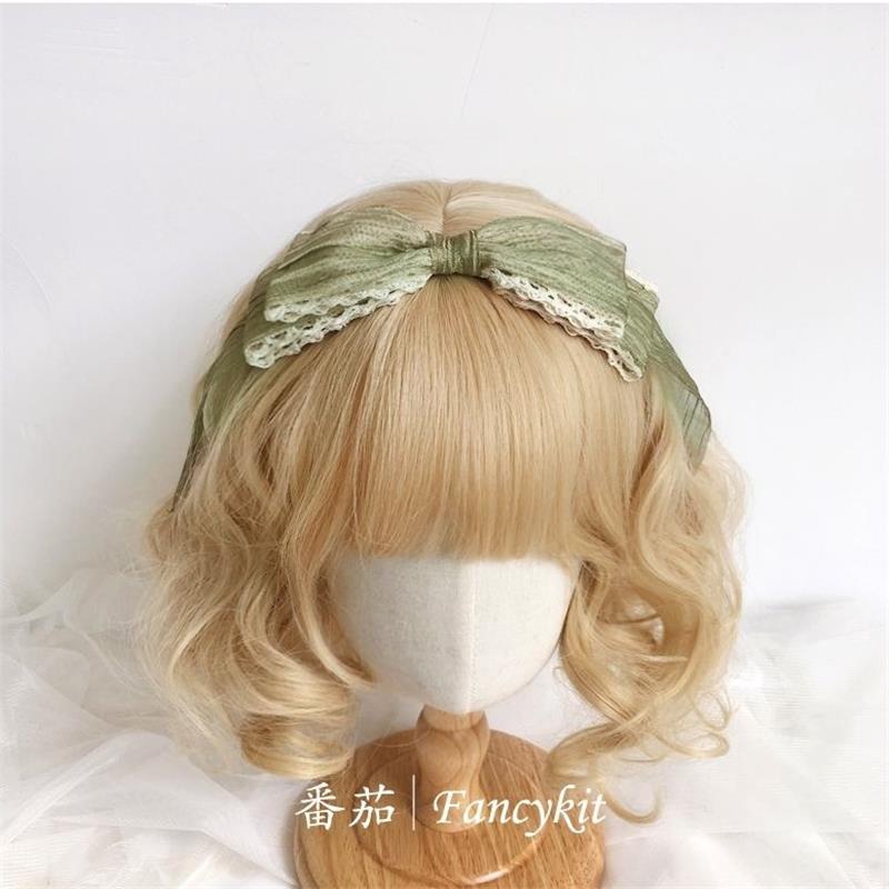 Handmade - Lemon Lolita Hair Accessory Set - Pastel Lolita hair