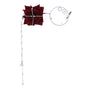 Silver Red Flower Gear Glasses