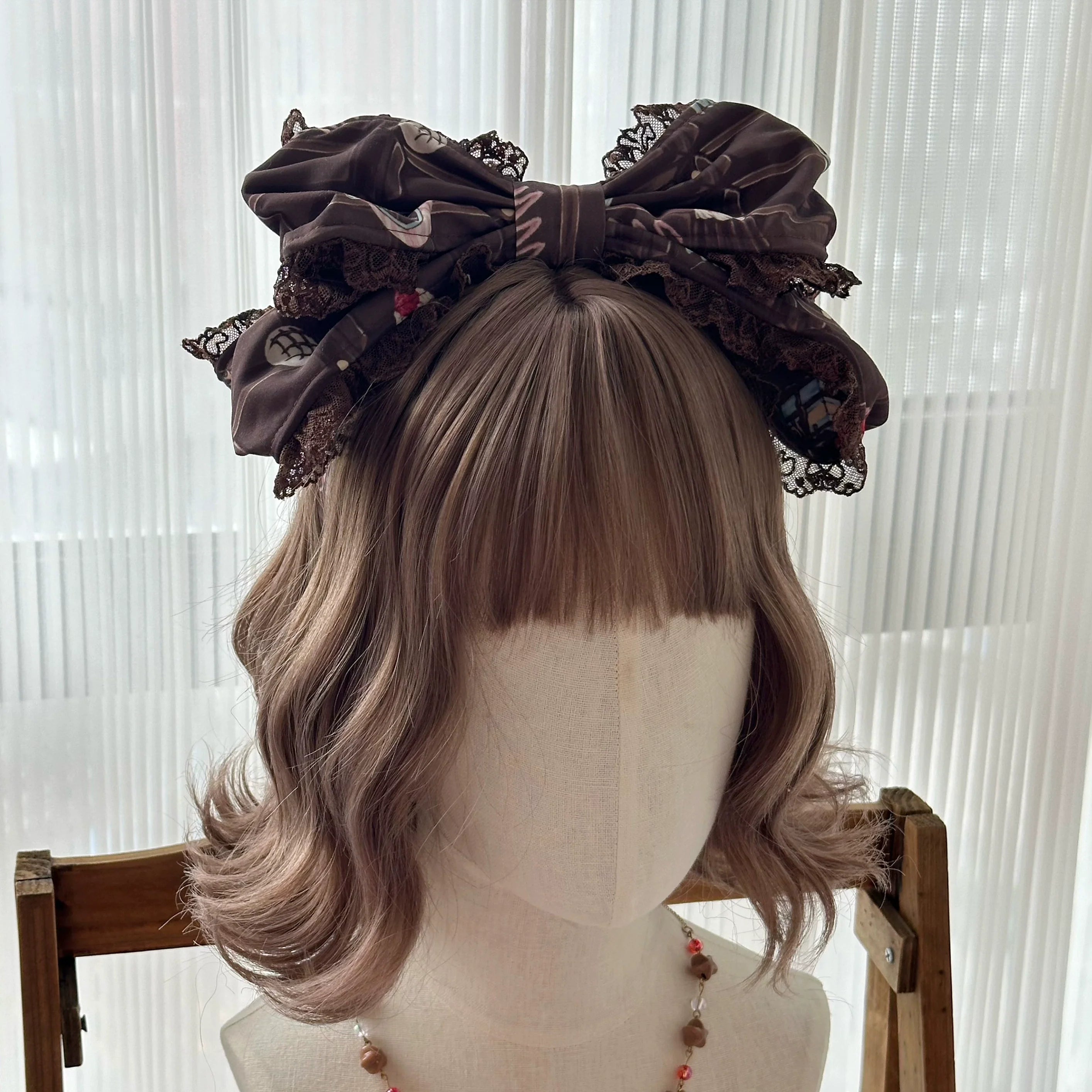 Sweet Dreams Baa Baa - Choco Bear-  High-Waist Suspender Lolita Dress