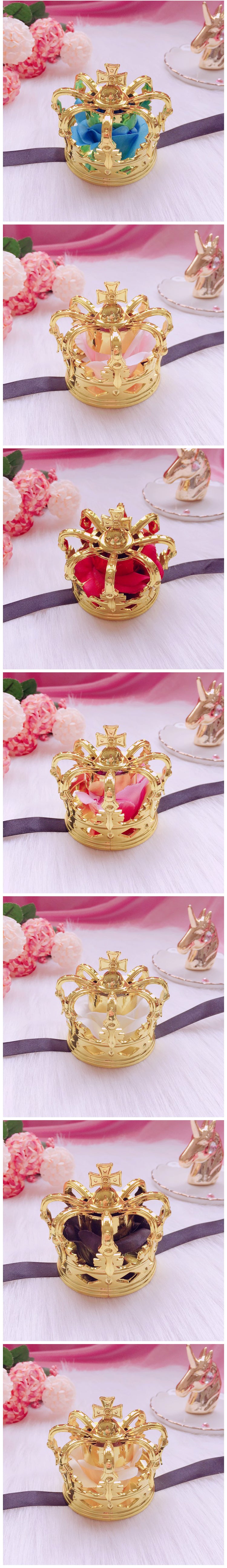 Lolita Crown Hair Accessories Gorgeous Rose Crown Hairband Headdress Golden Crown Hair Clip