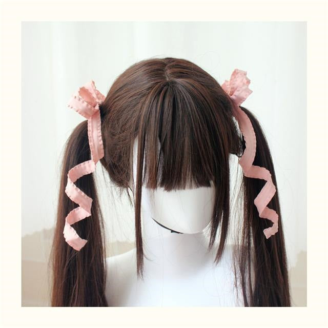 Original Handmade Double Ponytail Twist Hair Clip Lolita Girl Sweet Pair Clip Japanese Anime Cosplay Styling Hair Accessory