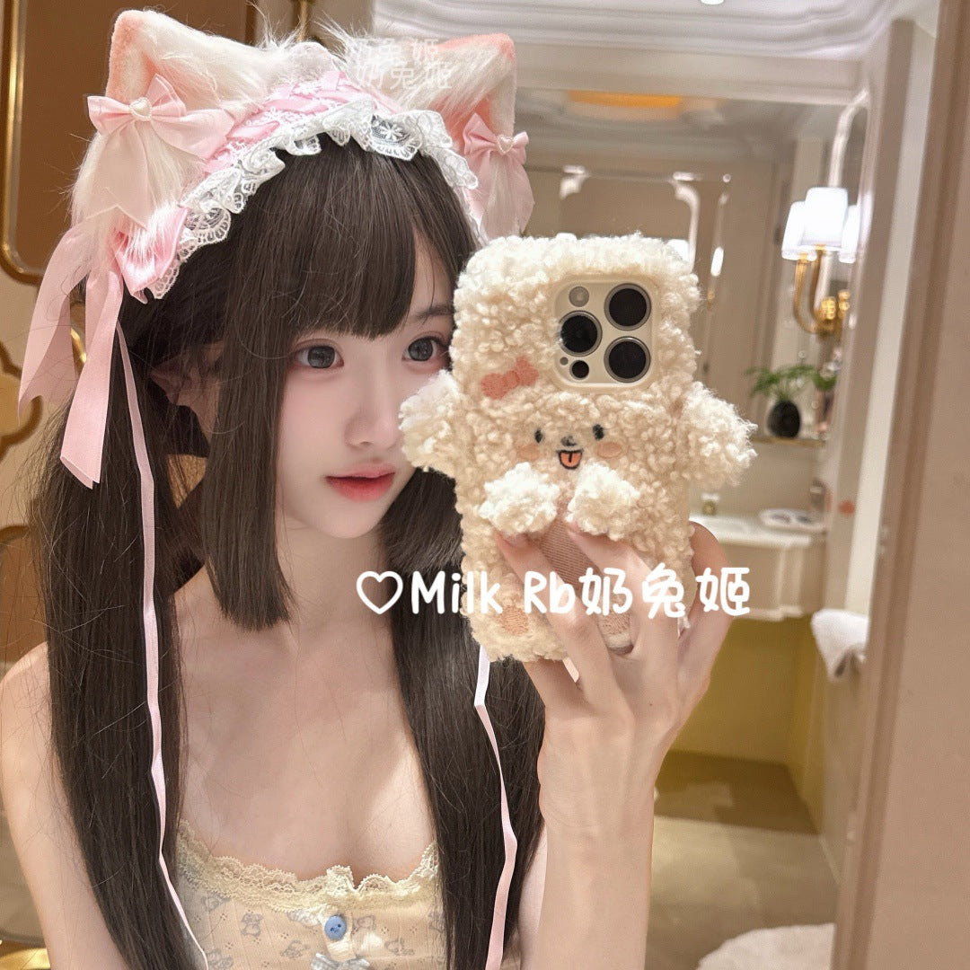 Japanese Subculture Sweet Handmade Cat Ear Hair Clip Cosplay Comic Exhibition Lolita Headband Maid Headband