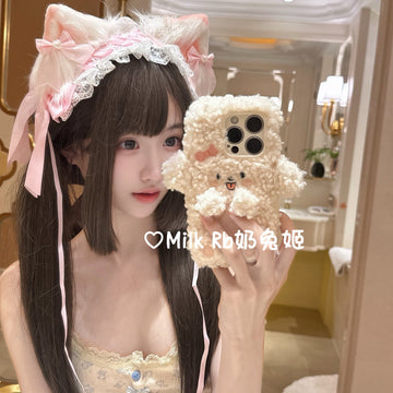 Japanese Subculture Sweet Handmade Cat Ear Hair Clip Cosplay Comic Exhibition Lolita Headband Maid Headband