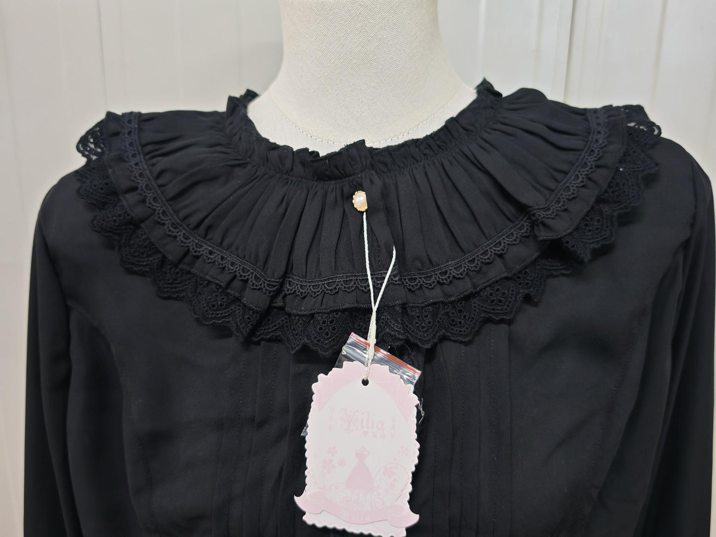 Yilia - Retro Princess Long Sleeve Lolita - Blouse Innerwear
