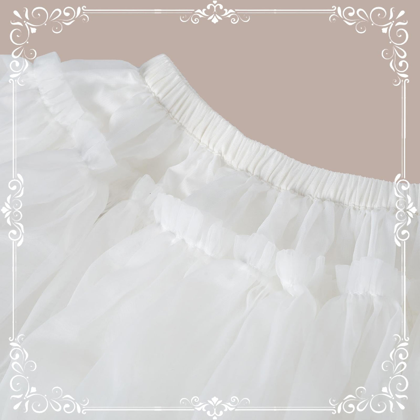 Aurora&Ariel - Plus Size Puffy - 45 cm (18 in) Plus-Size Lolita Petticoat with Cotton Lining