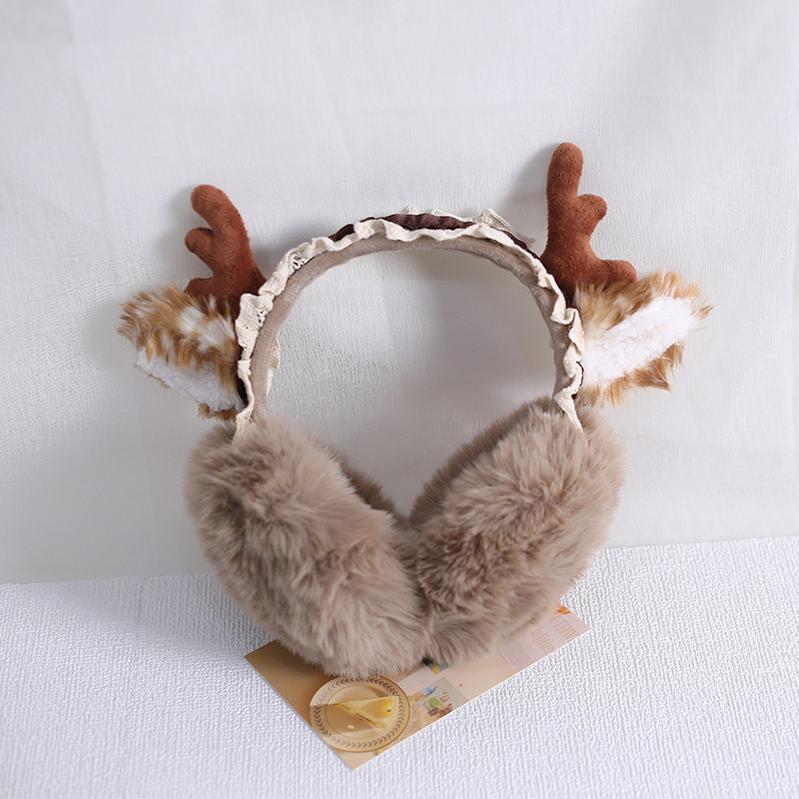 Xiaogui - Christmas Foldable Antlers Earmuffs - Lolita KC Headwear