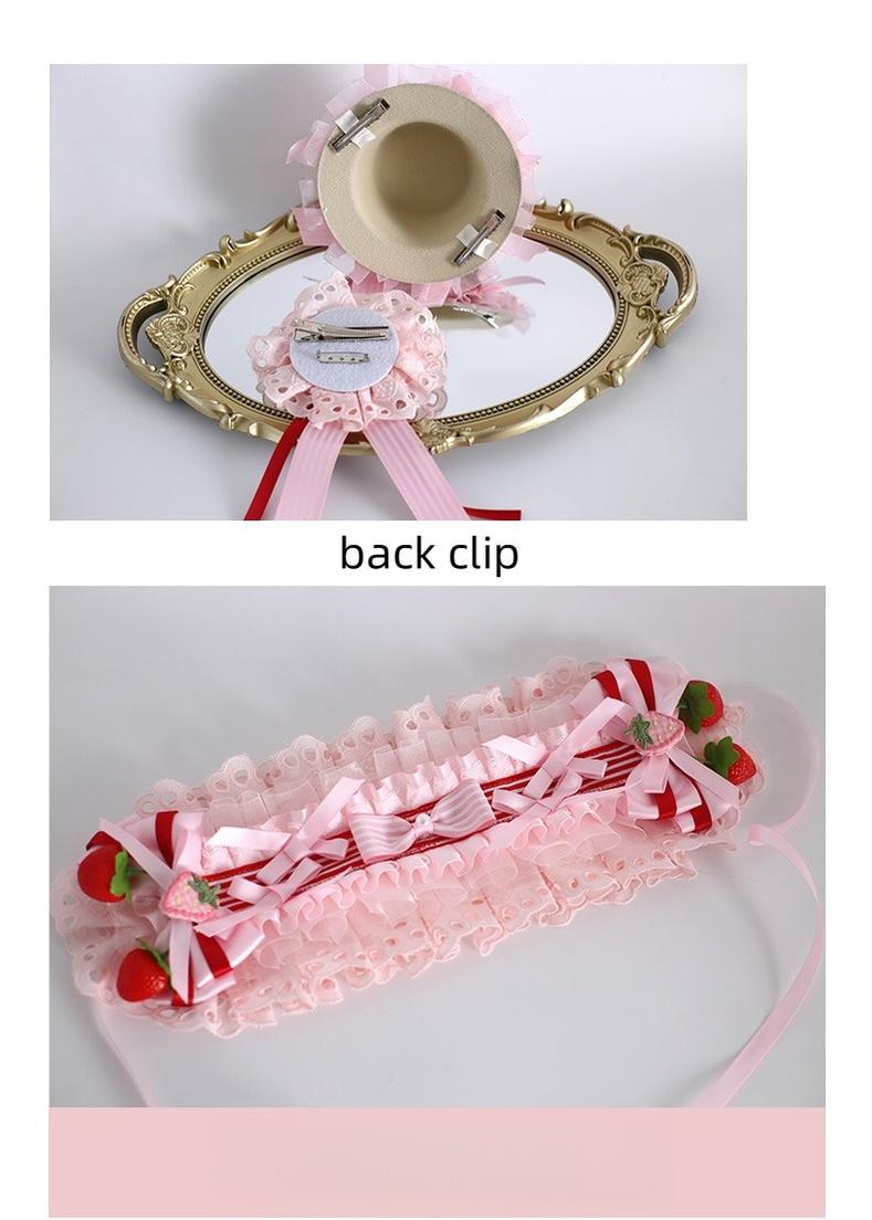 Xiaogui - Sweet Lolita Strawberry Head - Accessory Headwear