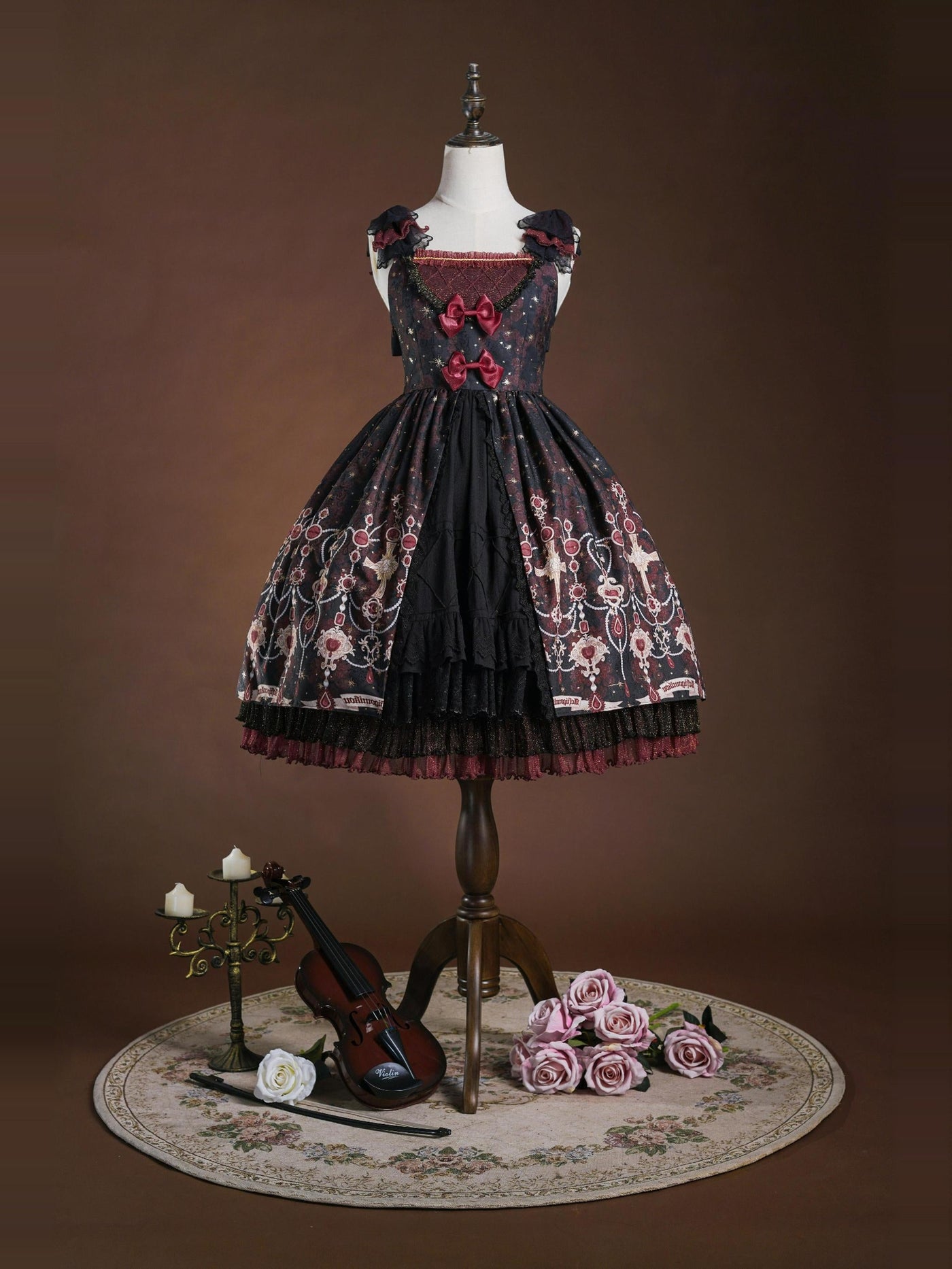 Strawberry Witch - Classic Lolita JSK Suit Gold Foil - Stamping Lolita Dress JSK Dress