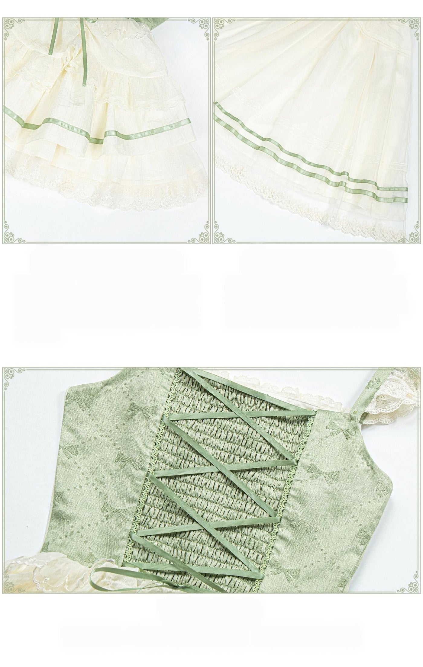 With PUJI - Unfailing - Classic Lolita Bow Jacquard Corset JSK Dress